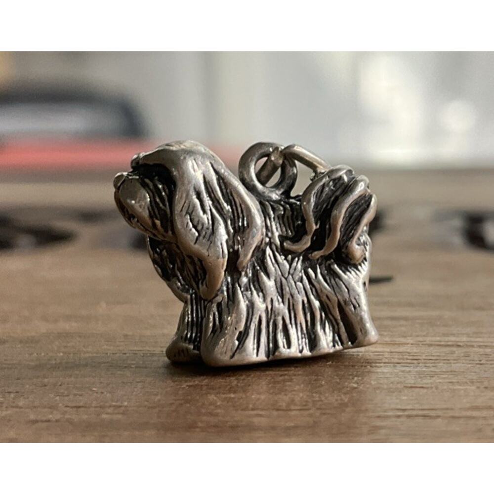 925 Sterling Silver Schnauzer Dog Charm